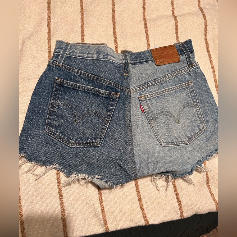 Unique Two-Tone Denim Cutoff Shorts Levi’s